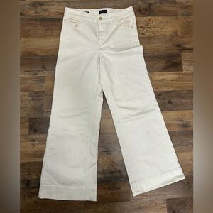 Talbots Cream Wide Leg Jeans